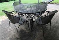 5 Piece iron patio table set
