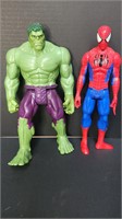 Hulk and Spiderman Action Figures