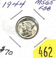1944 Mercury dime