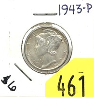 1943 Mercury dime