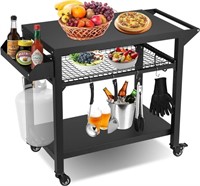 Spurgehom Outdoor Grill Cart, Pizza Oven Stand