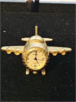 Vintage Timex Miniature Clock Airplane (untested)