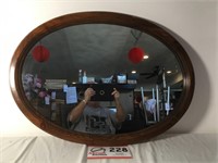Oval Wood Framed Mirror 36" x 26" Ethan Allen