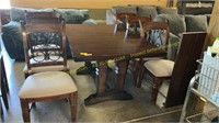 Dining Table w/6 Chairs + Leaf