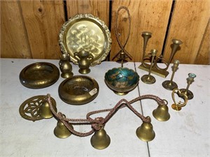 Brass Bells, Candlesticks, Bowls etc