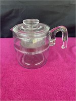 Pyrex clear glass percolator 9 cup with insert
