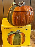 Harvest Pumpkin Ceramic Tureen