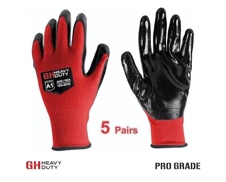 10 pack Heavy Duty GH Prograde Garden Gloves Red