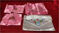Silk Needle Point Pillow Cases & Bed Spread