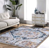 Calore Vintage Boho Area Rug Retro Abstract Rug Tr