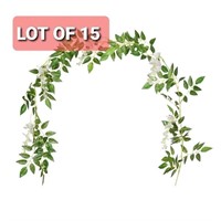 Lot of 15, Artificial Vine Floral Garland Fake Lea