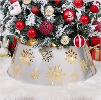 Lewondr Metal Christmas Tree Collar, 3D Hollow Sno