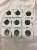 (9) Early British Large Half Pennies