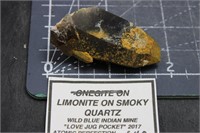 Limonite On Smoky Quartz, 21.1 Grams