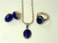 .925 Necklace, Earrings & Ring - 28.6 grams