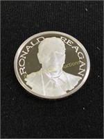 1981 1 ounce silver Ronald Reagan coin PRCAMO