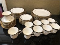 50 Pieces of Noritaki Bone China, Gold and Sable