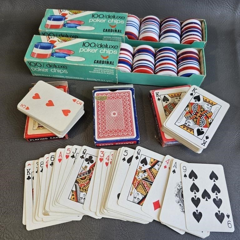 Classic Poker Chips & Card Decks