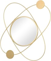 NAIADLY 19 inch Gold Mirror Wall Decor