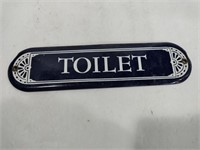 Toilet metal sign 10-in long