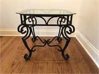 Glass Top Wrought Iron Table