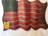 Metal Waving American Flag - 40 x 26