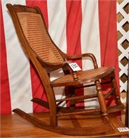 Lovely wooden and cane rocker 36" tall