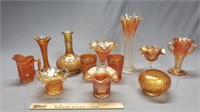 Marigold Carnival Glass Grouping