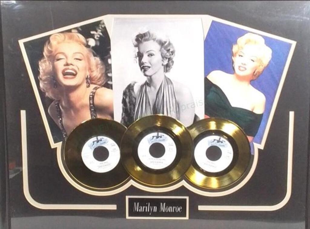 Marilyn Monroe Music Records '45's Framed Display