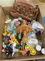 Box of Kids Toys & Purse