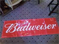 Budweiser banner / sign 70 inches long. By twenty