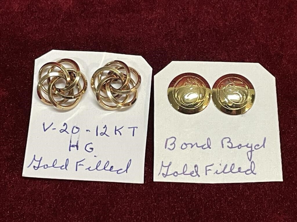 V-20-12KT HG & Bond Boyed Gold Filled Earrings