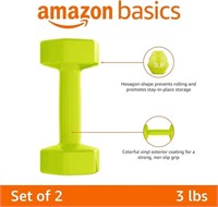 (N) Amazon Basics Vinyl Hexagon Workout Dumbbell H