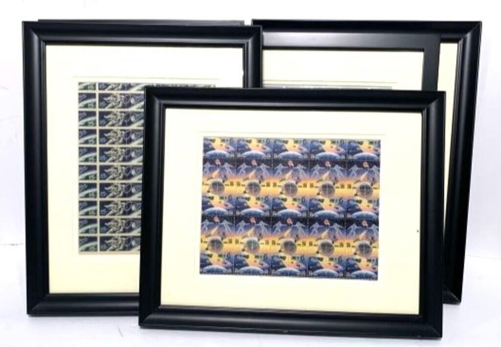 Framed Sheets of Stamps