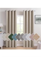 $65 MIULEE Linen Curtains 108 Inches Long Blackout