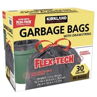 90-Pk Kirkland Signature 30 Gallon Drawstring