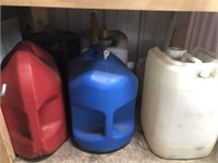 2 Gas Cans and 3 Containers