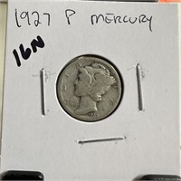 1927 MERCURY SILVER DIME