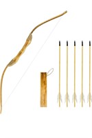 Wooden Bow and Arrow Set  40 Inch  1 Bows 3 Arrows