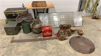 Vintage Chests, Saw Blades, Seat, Glass Window*