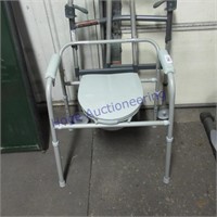 Handicapped toilet chair, walker