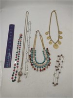 Gold Color & Beaded Fashion Jewelry Lot