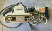 Porter Cable 3" belt sander, drill
