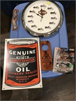 HARLEY CLOCK SIGN COLLECTIBLE