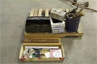 Tool Box w/ Assorted Tools, Pail of Assorted Tools
