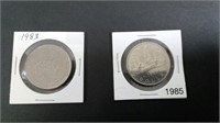 Canadian  Coins - 1983 & 1985