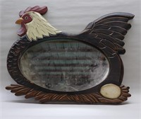 Modern Wood Chicken Mirror