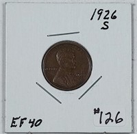 1926-S  Lincoln Cent   EF-40
