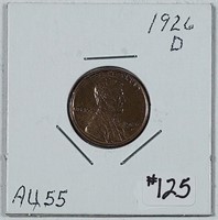 1926-D  Lincoln Cent   AU-55