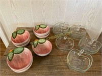 Apple decorated snack bowls